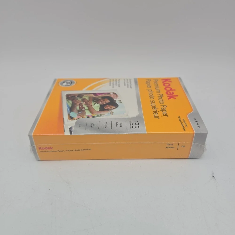 Kodak Premium Gloss Photo Paper 4x6 135 Sheets Instant Dry 66 lb Sealed